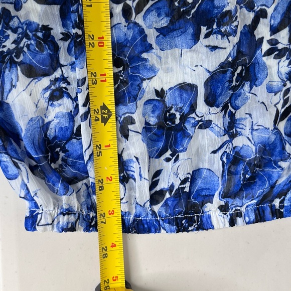 Torrid Bloomcore Floral Sheer Sz 2 Short-Sleeve Chiffon Blouse - Picture 8 of 9